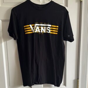 Vans Black and Yellow Short Sleeve Tee Retro Logo